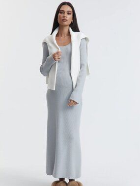 Legoe Heritage Valencia Sweater Dress - Misty Blue